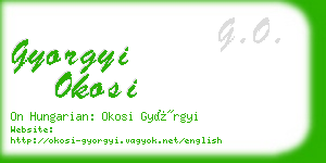 gyorgyi okosi business card